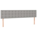 vidaXL Tăblii de pat, 2 buc, gri deschis, 90x5x78/88 cm, textil