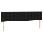 vidaXL Tăblii de pat, 2 buc, negru, 90x5x78/88 cm, textil