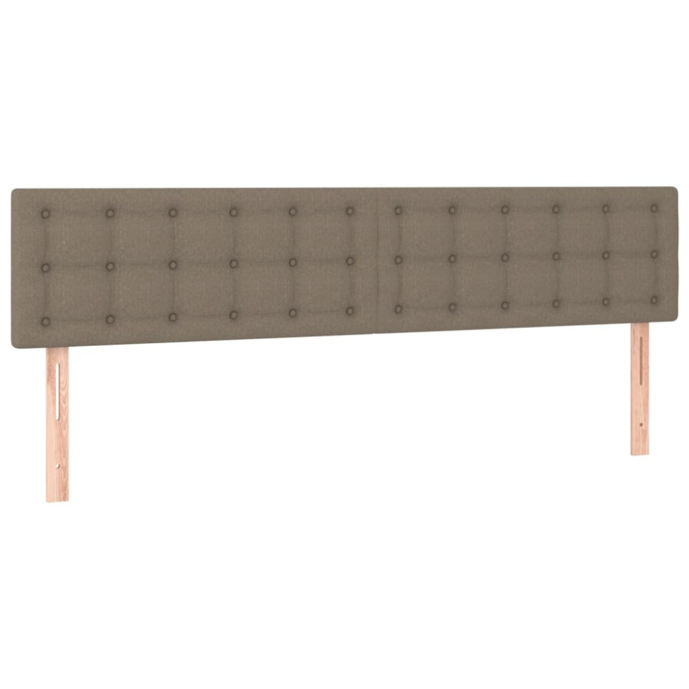 vidaXL Tăblii de pat, 2 buc, gri taupe, 90x5x78/88 cm, textil