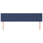 vidaXL Tăblii de pat, 2 buc, albastru, 90x5x78/88 cm, textil