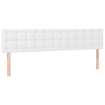 vidaXL Tăblii de pat, 2 buc, alb, 90x5x78/88 cm, piele ecologică vidaXL Tăblii de pat, 2 buc, alb, 90x5x78/88 cm, piele ecologică