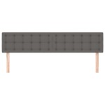 vidaXL Tăblii de pat, 2 buc, gri, 90x5x78/88 cm, piele ecologică vidaXL Tăblii de pat, 2 buc, gri, 90x5x78/88 cm, piele ecologică
