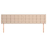 vidaXL Tăblii de pat 2 buc, cappuccino 90x5x78/88 cm piele ecologică