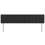 vidaXL Tăblii de pat, 2 buc, negru, 90x5x78/88 cm, catifea