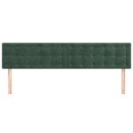 vidaXL Tăblii de pat, 2 buc, verde închis, 90x5x78/88 cm, catifea