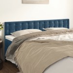 vidaXL Tăblii de pat, 2 buc, albastru închis, 90x5x78/88 cm, catifea vidaXL Tăblii de pat, 2 buc, albastru închis, 90x5x78/88 cm, catifea