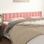 vidaXL Tăblii de pat, 2 buc, roz, 90x5x78/88 cm, catifea vidaXL Tăblii de pat, 2 buc, roz, 90x5x78/88 cm, catifea