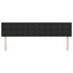 vidaXL Tăblii de pat, 2 buc, negru, 100x5x78/88 cm, piele ecologică
