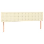 vidaXL Tăblii de pat, 2 buc, crem, 100x5x78/88 cm, piele ecologică vidaXL Tăblii de pat, 2 buc, crem, 100x5x78/88 cm, piele ecologică