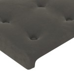 vidaXL Tăblii de pat, 2 buc, gri închis, 100x5x78/88 cm, catifea
