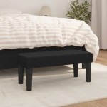 vidaXL Bancă, negru, 70x30x30 cm, textil vidaXL Bancă, negru, 70x30x30 cm, textil