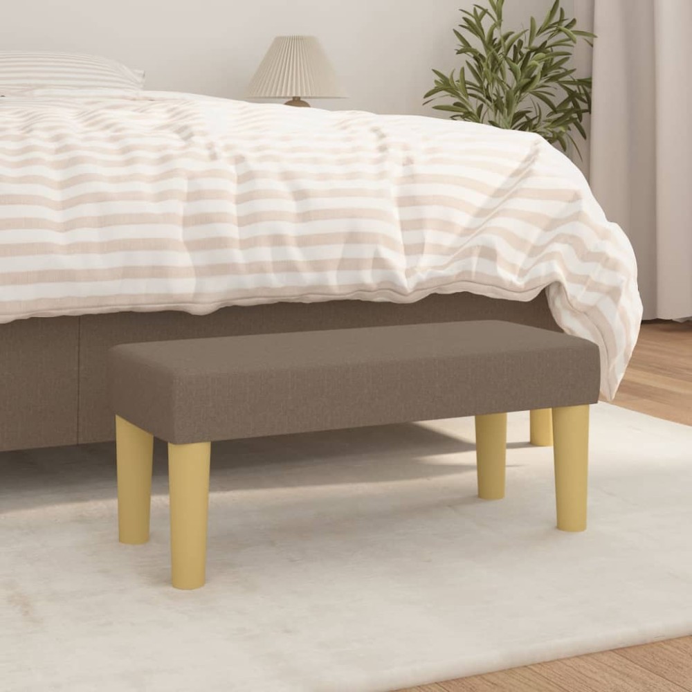vidaXL Bancă, gri taupe, 70x30x30 cm, textil
