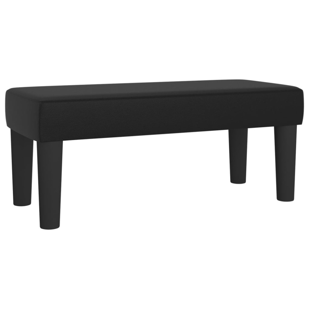 vidaXL Bancă, negru, 70x30x30 cm, piele ecologică