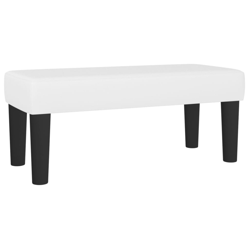 vidaXL Bancă, alb, 70x30x30 cm, piele ecologică