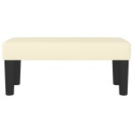 vidaXL Bancă, crem, 70x30x30 cm, piele ecologică