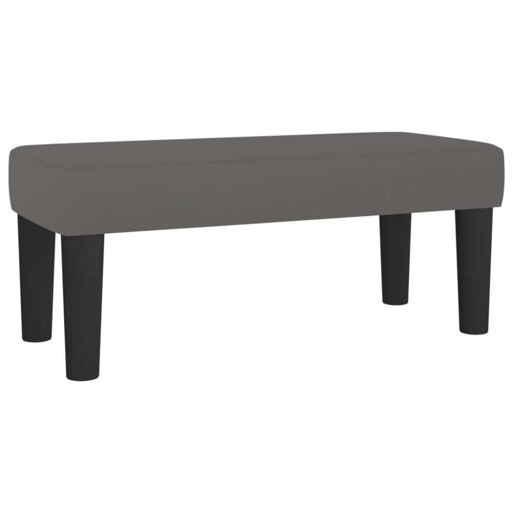 vidaXL Bancă, gri, 70x30x30 cm, piele ecologică
