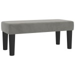 vidaXL Bancă, gri deschis, 70x30x30 cm, catifea vidaXL Bancă, gri deschis, 70x30x30 cm, catifea