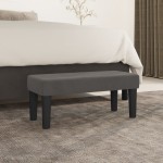 vidaXL Bancă, gri închis, 70x30x30 cm, catifea vidaXL Bancă, gri închis, 70x30x30 cm, catifea