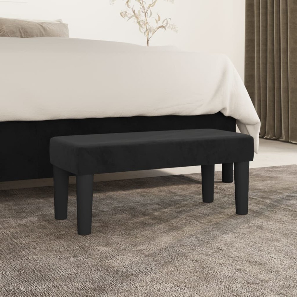 vidaXL Bancă, negru, 70x30x30 cm, textil