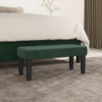 vidaXL Bancă, verde închis, 70x30x30 cm, catifea vidaXL Bancă, verde închis, 70x30x30 cm, catifea