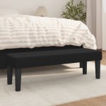 vidaXL Bancă, negru, 100x30x30 cm, textil vidaXL Bancă, negru, 100x30x30 cm, textil