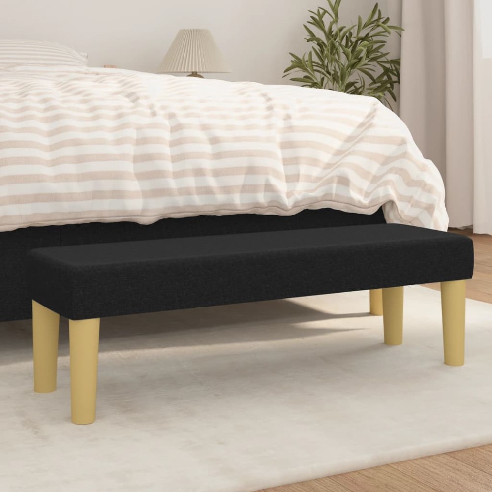 vidaXL Bancă, negru, 100x30x30 cm, textil