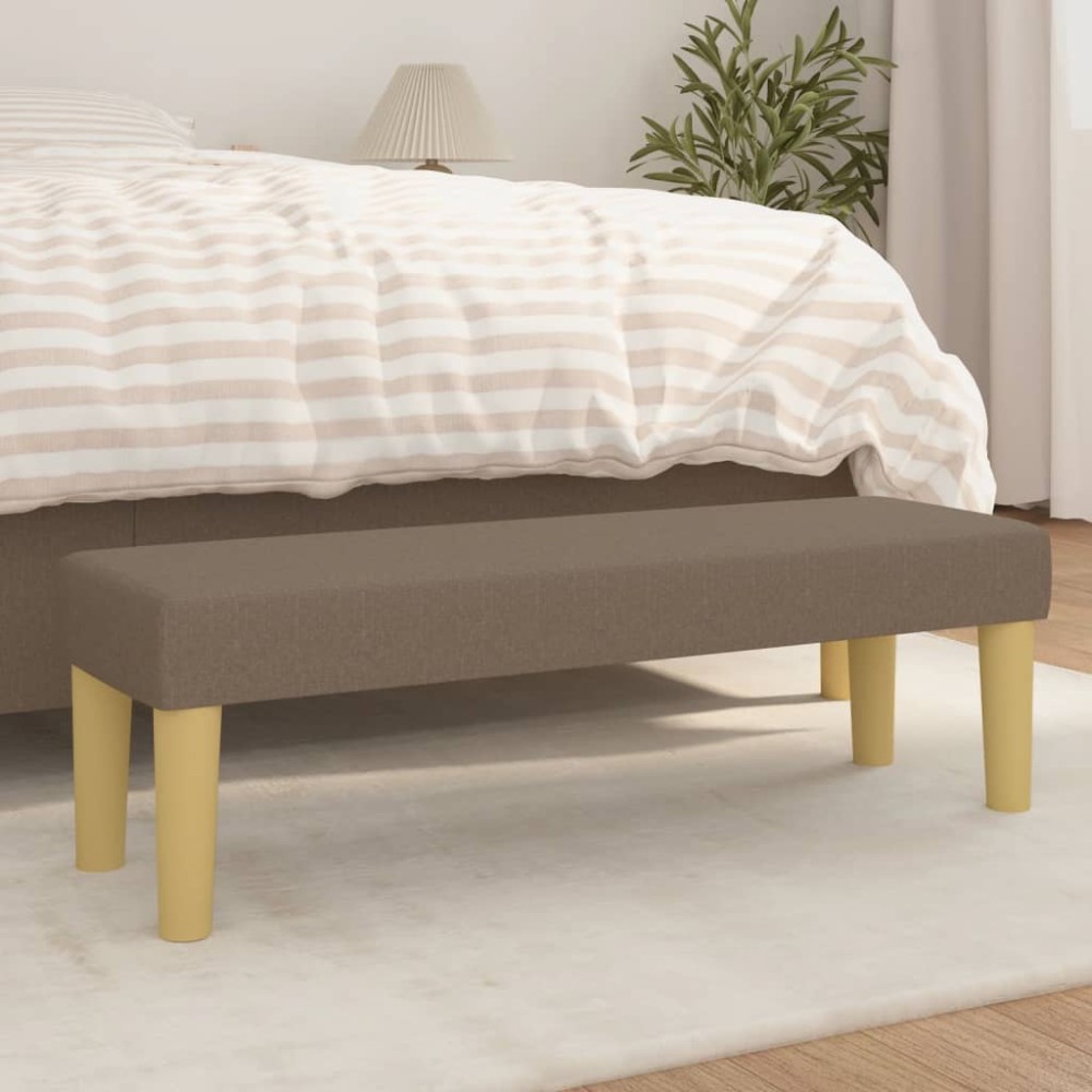 vidaXL Bancă, gri taupe, 100x30x30 cm, textil
