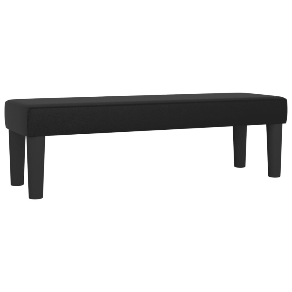 vidaXL Bancă, negru, 100x30x30 cm, piele ecologică
