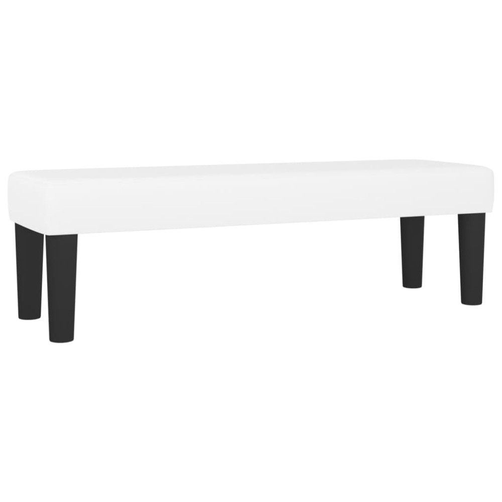 vidaXL Bancă, alb, 100x30x30 cm, piele ecologică