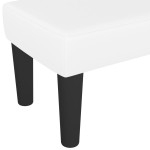 vidaXL Bancă, alb, 100x30x30 cm, piele ecologică vidaXL Bancă, alb, 100x30x30 cm, piele ecologică
