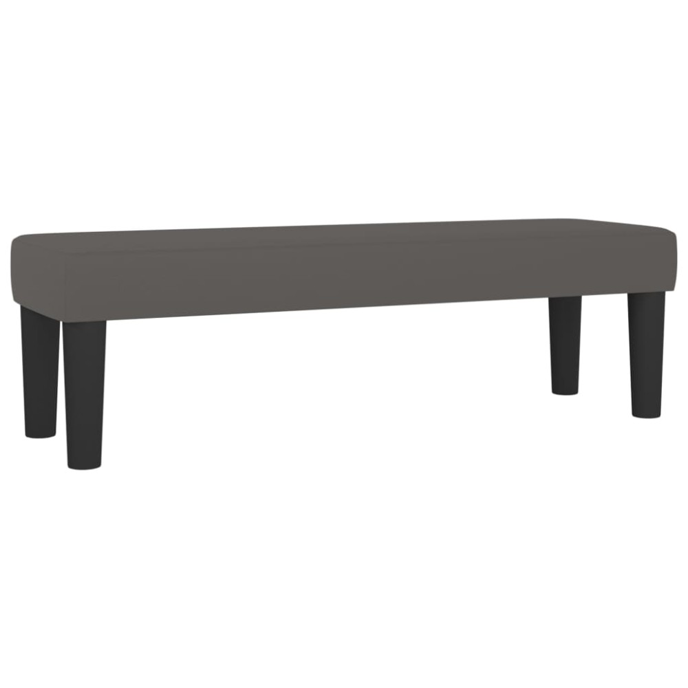 vidaXL Bancă, gri, 100x30x30 cm, piele ecologică