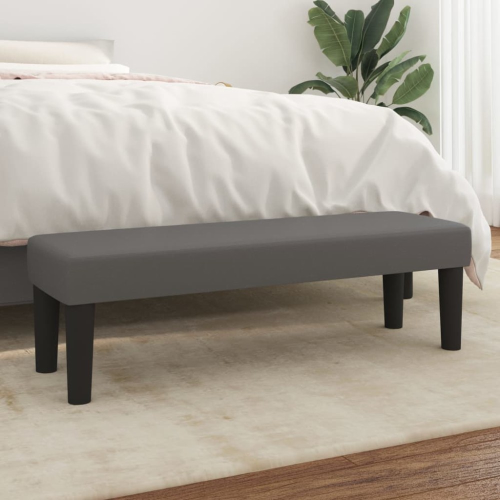 vidaXL Bancă, gri, 100x30x30 cm, piele ecologică