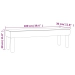 vidaXL Bancă, cappuccino, 100x30x30 cm, piele ecologică vidaXL Bancă, cappuccino, 100x30x30 cm, piele ecologică