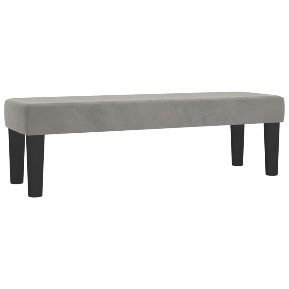 vidaXL Bancă, gri deschis, 100x30x30 cm, catifea