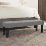vidaXL Bancă, gri deschis, 100x30x30 cm, catifea vidaXL Bancă, gri deschis, 100x30x30 cm, catifea