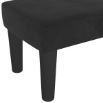 vidaXL Bancă, negru, 100x30x30 cm, catifea vidaXL Bancă, negru, 100x30x30 cm, catifea