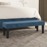 vidaXL Bancă, albastru închis, 100x30x30 cm, catifea vidaXL Bancă, albastru închis, 100x30x30 cm, catifea