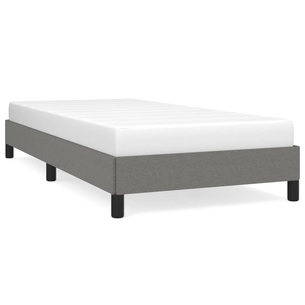 vidaXL Cadru de pat fără saltea, gri închis, 80x200 cm, textil