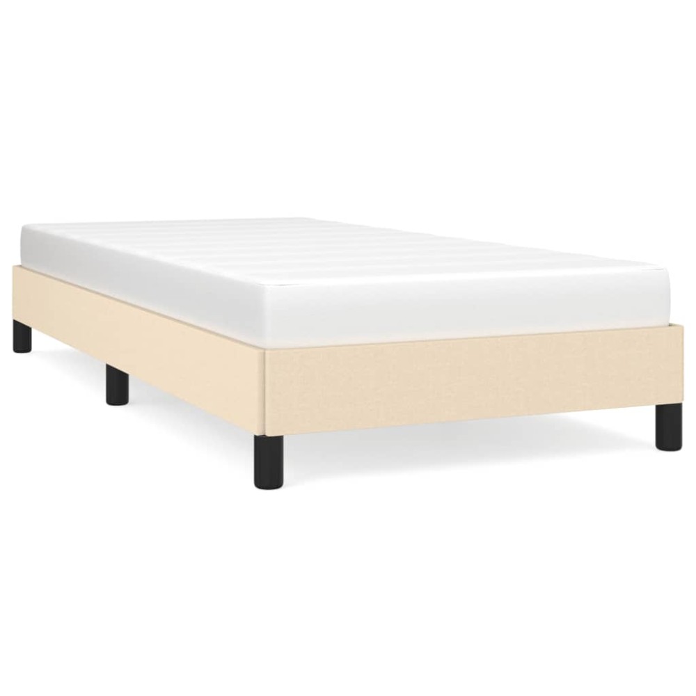 vidaXL Cadru de pat fără saltea cremă 80x200 cm țesătură