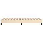 vidaXL Cadru de pat fără saltea cremă 90x190 cm țesătură