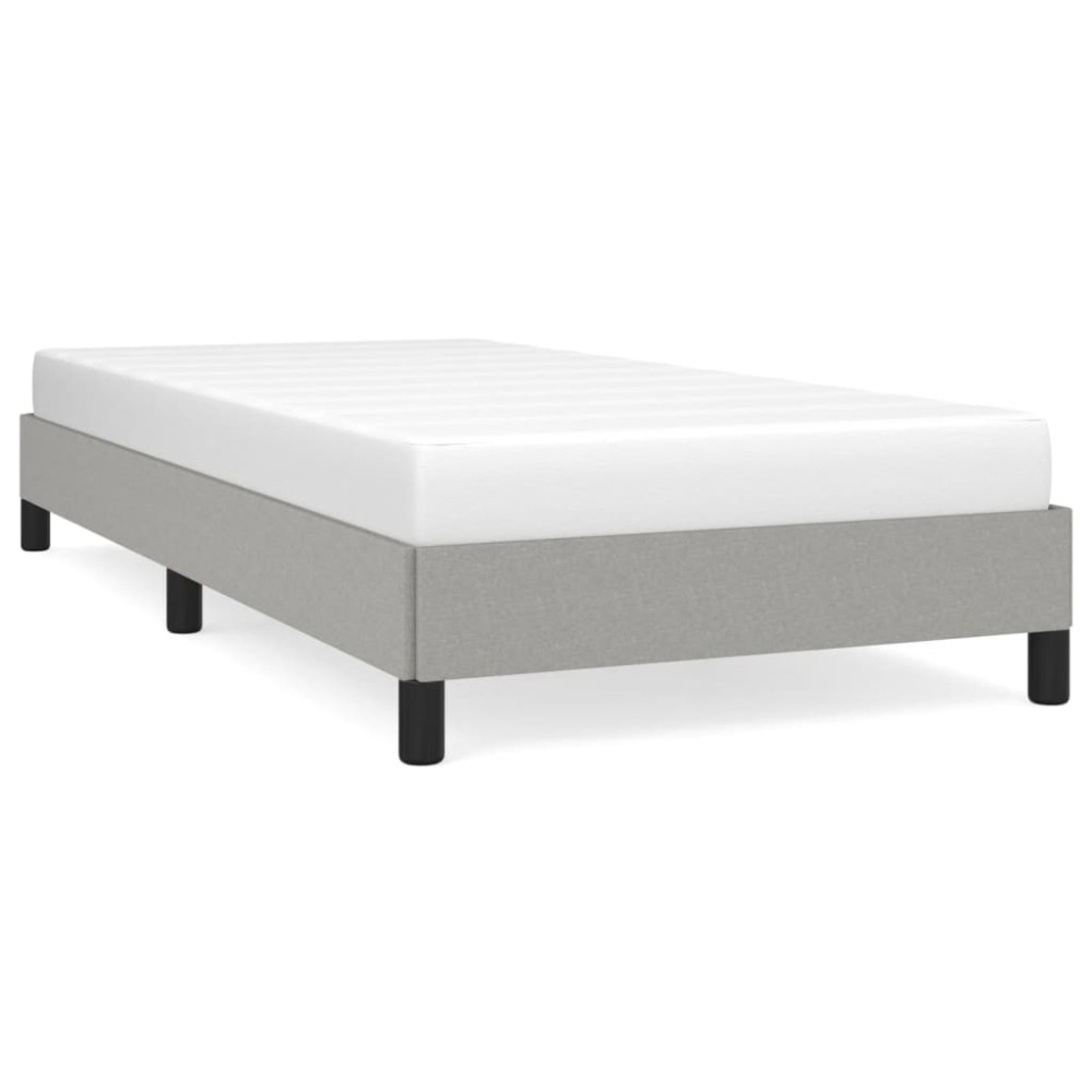 vidaXL Cadru de pat fără saltea, gri deschis, 90x200 cm, textil