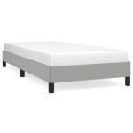 vidaXL Cadru de pat fără saltea, gri deschis, 90x200 cm, textil