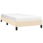 vidaXL Cadru de pat fără saltea cremă 90x200 cm țesătură