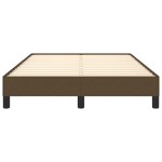 vidaXL Cadru de pat fără saltea, maro închis, 120x200 cm, textil vidaXL Cadru de pat fără saltea, maro închis, 120x200 cm, textil