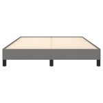 vidaXL Cadru de pat fără saltea, gri închis, 140x190 cm, textil