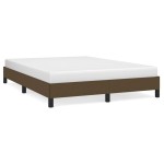 vidaXL Cadru de pat fără saltea, maro închis, 140x200 cm, textil vidaXL Cadru de pat fără saltea, maro închis, 140x200 cm, textil