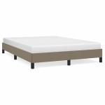 vidaXL Cadru de pat fără saltea, gri taupe, 140x190 cm, textil vidaXL Cadru de pat fără saltea, gri taupe, 140x190 cm, textil