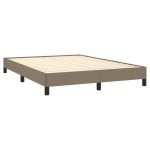 vidaXL Cadru de pat fără saltea, gri taupe, 140x190 cm, textil vidaXL Cadru de pat fără saltea, gri taupe, 140x190 cm, textil