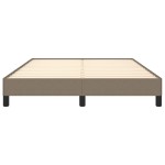 vidaXL Cadru de pat fără saltea, gri taupe, 140x190 cm, textil vidaXL Cadru de pat fără saltea, gri taupe, 140x190 cm, textil