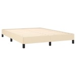 vidaXL Cadru de pat fără saltea, crem, 140x190 cm, textil